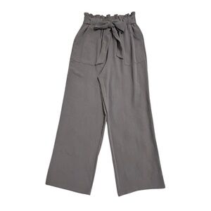 Gray Women's Wide-Leg Pants Elastic Waist Small NWOT